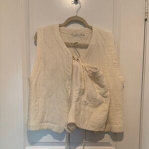 Zara Home Cream Quilted Vest and Short Set - NEW